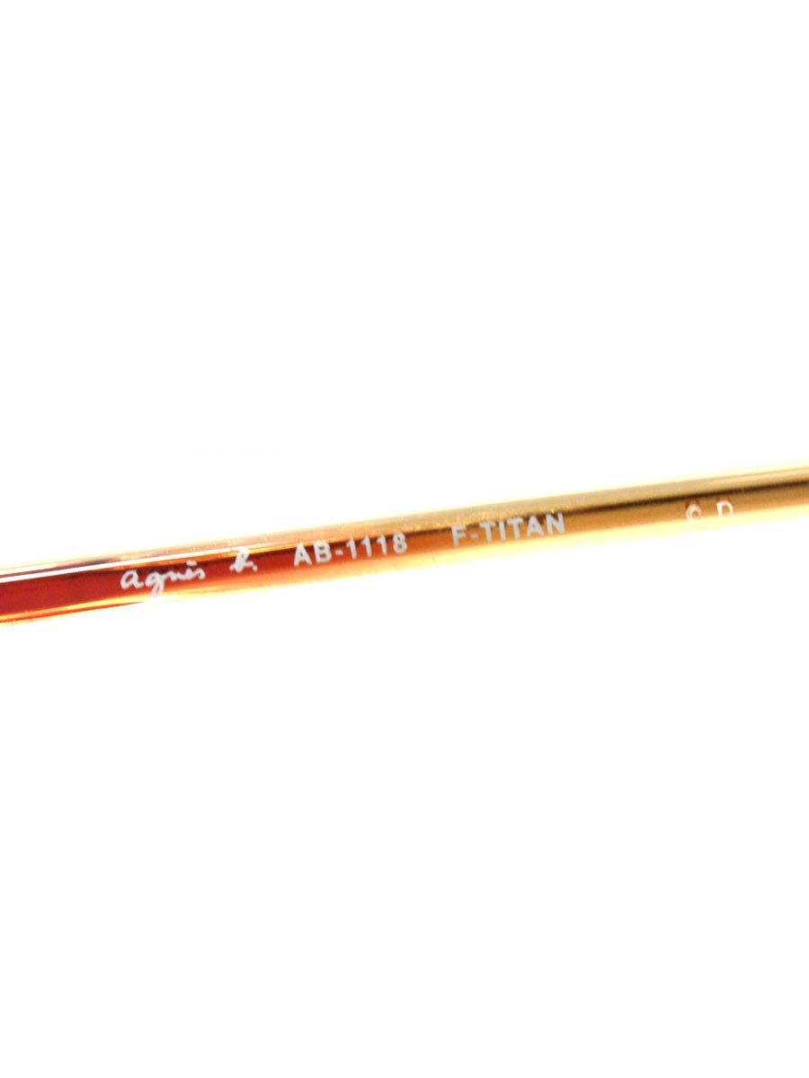 アニエスベー AB-1118 メガネ レッド ハーフリム ITNT8EOWSZ7K