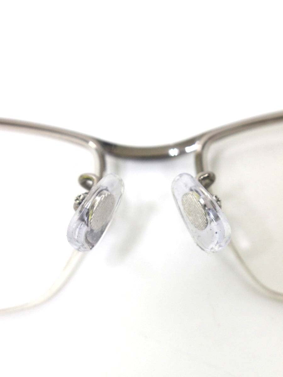 ポリス VPLB04J メガネ ガンメタ/ブラック 無地 メタルフレーム ハーフリム(ナイロール)スクエア IT3PEF91DYHN