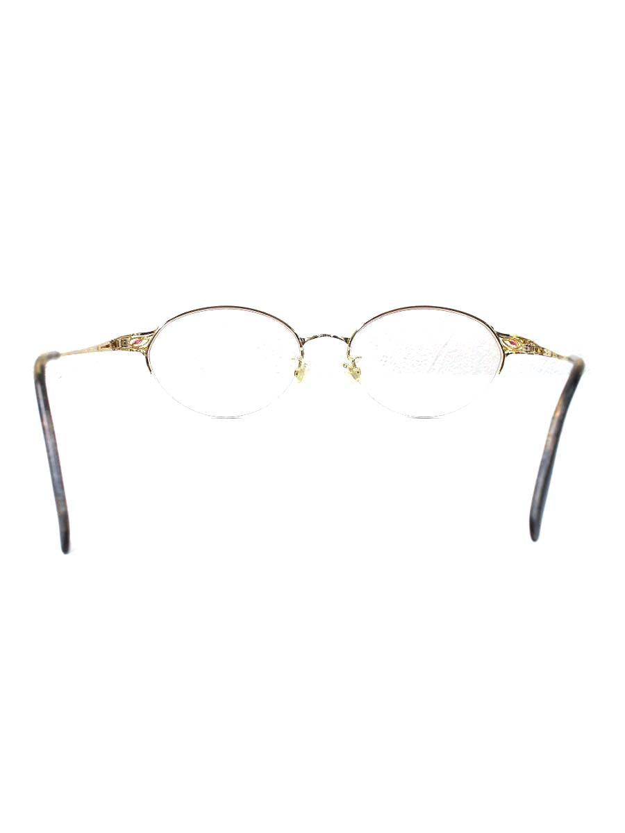 ホヤ EJ54 眼鏡 ゴールド ラインストーン IT58N8FFI9XQ