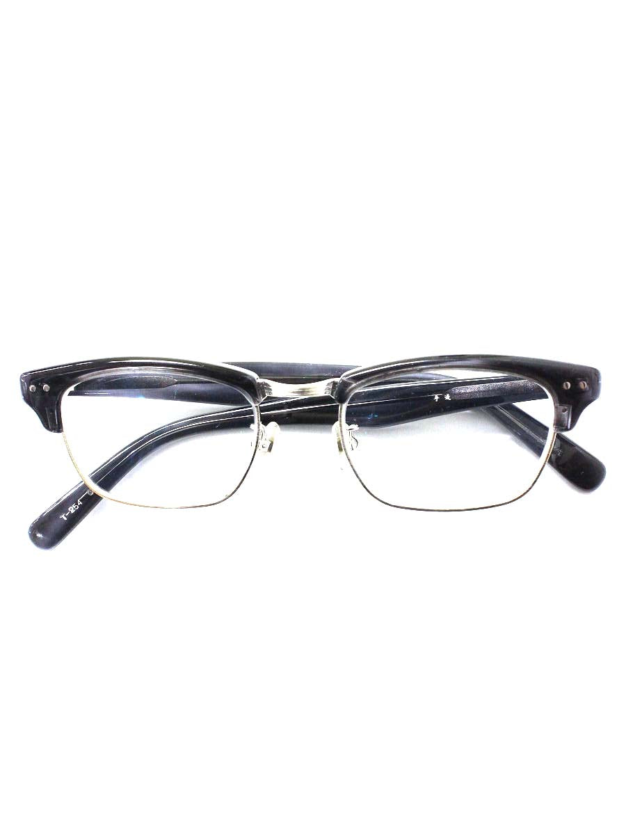 金子眼鏡 恒眸作 T254 メガネ ブラック セルロイド サーモント ブロー ITIIUKR3RSFQ