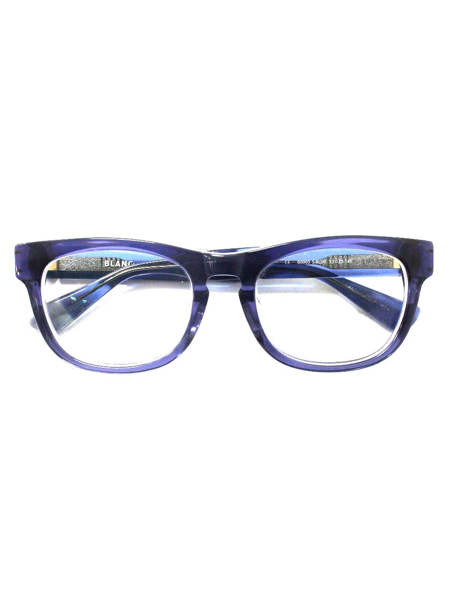 ブラン B0003 メガネ ブルー ウエリントン フルリム セルフレーム IT3T3MXP18YG