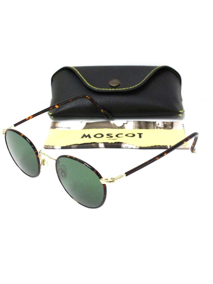 モスコット サングラス ブラウン べっ甲 メタルフレーム フルリム ボストン ITR90SMOJ670