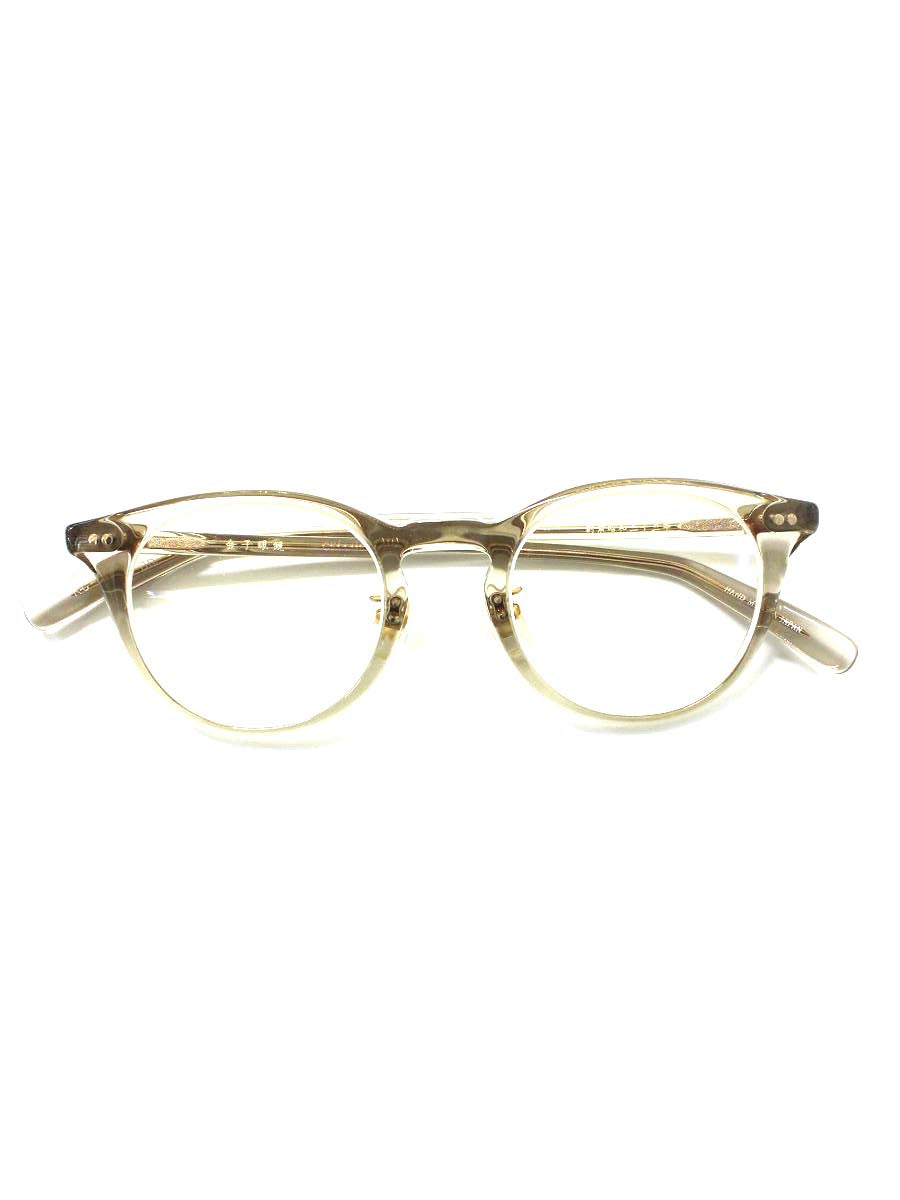 金子眼鏡 セルロイドシリーズ KC-58 LBR メガネ 眼鏡 透明 飾り丁番