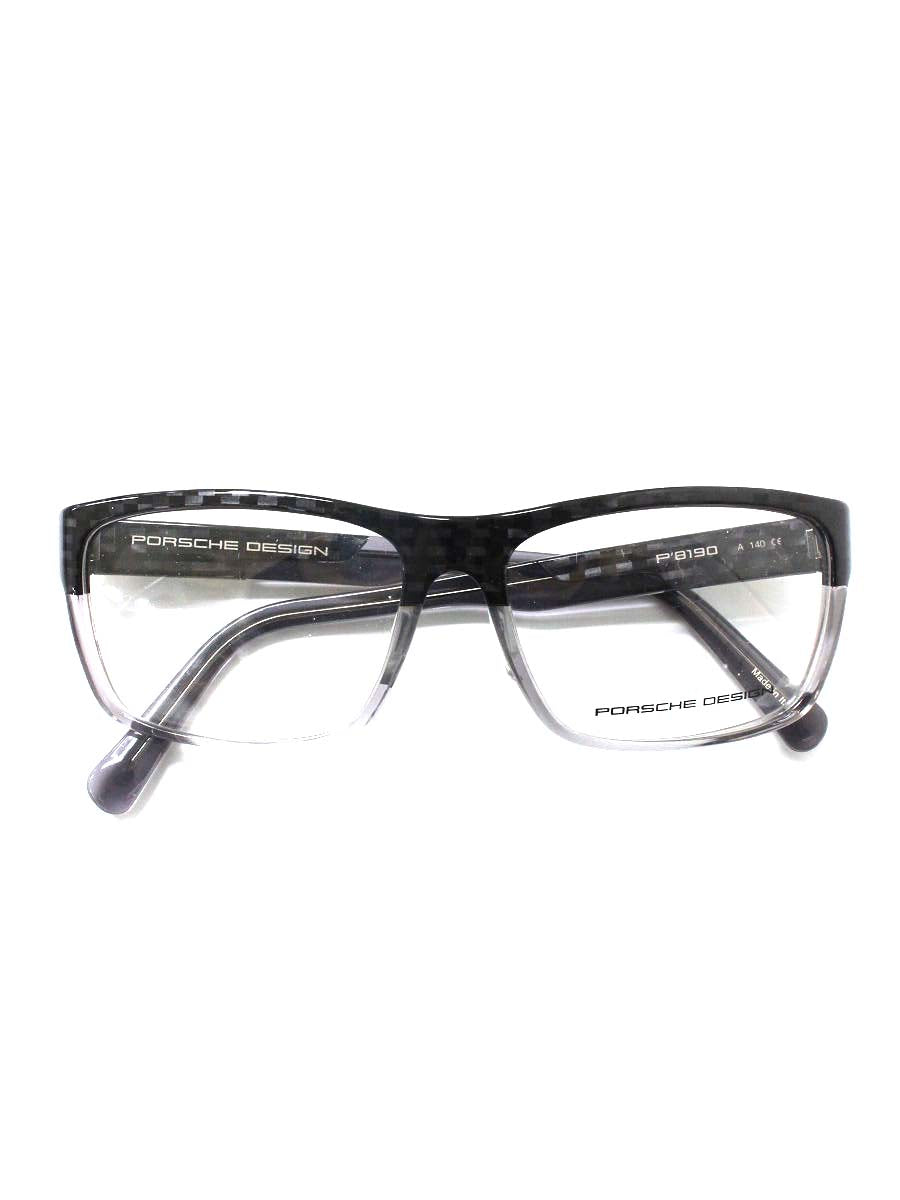 ポルシェデザイン P8190 メガネ 眼鏡 ブラック フルリム スクエア 幾何