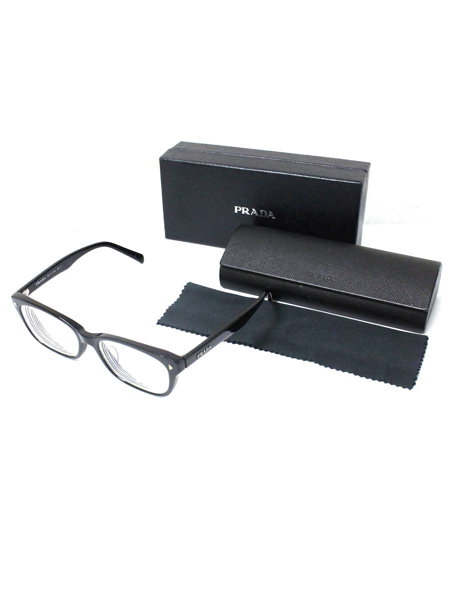 プラダ VPR20N メガネ ブラック ロゴ ITQYHPGZYYKW