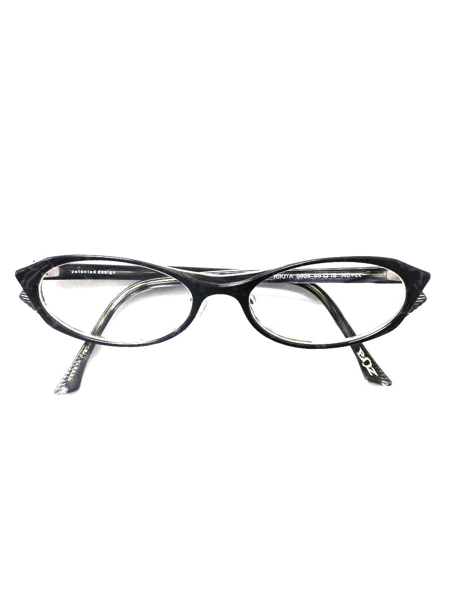 ボズ RIKITA0505 メガネ グレー オーバル フラワーモチーフ ITSU0YADTVZY