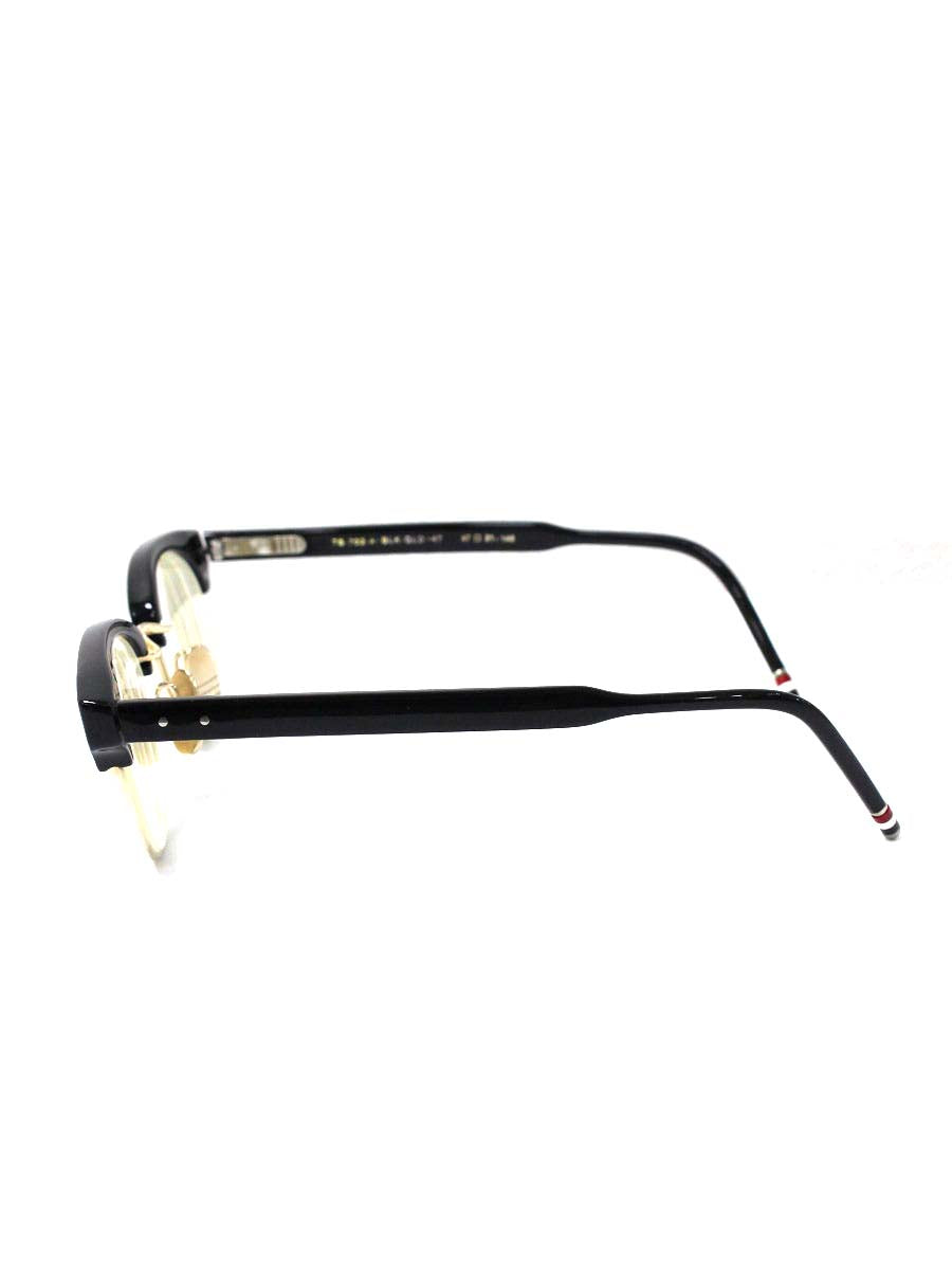トムブラウン TB-702-A-BLK-GLD-47 メガネ ブラック ボストン ITF2C16MK20D