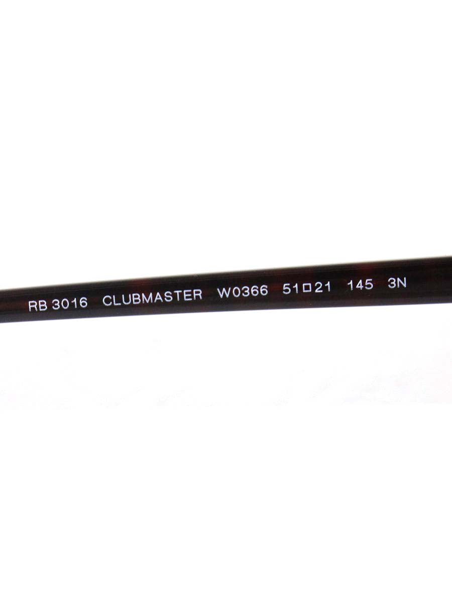 レイバン クラブマスター RB3016 サングラス ブラック コンビ ウェリントンフレーム ITAMZPD19Y7Z