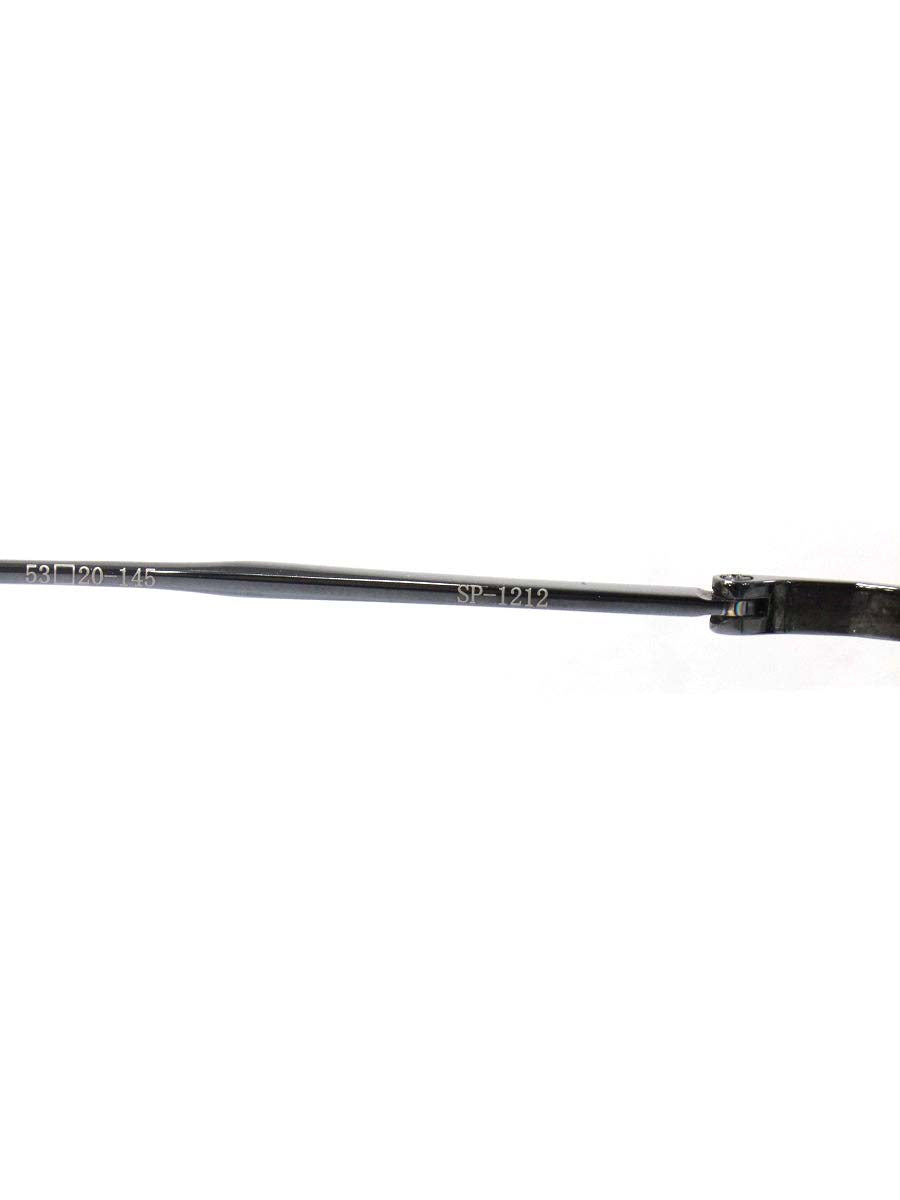 スピビー SP-1212 メガネ 眼鏡 ブラック ボストン メタルフレーム ITBH9LQHBEH4