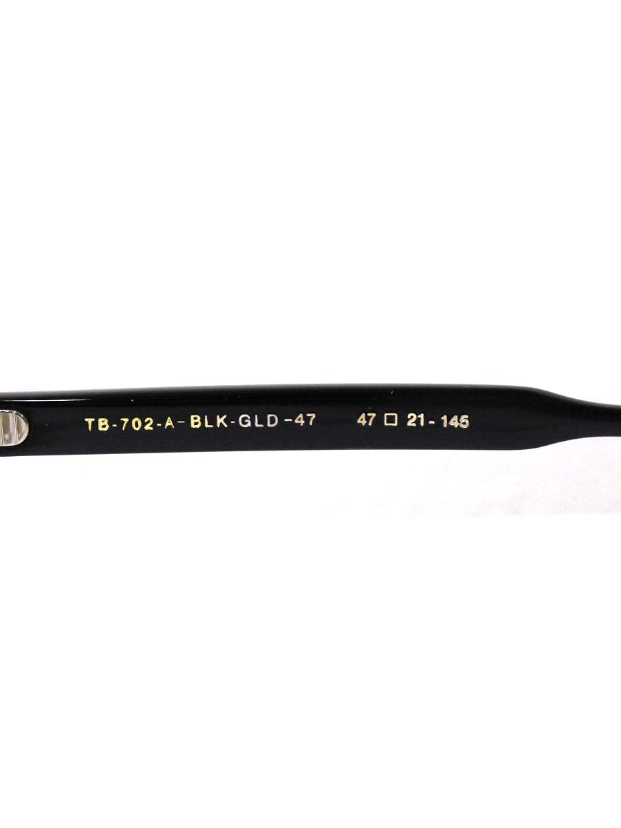 トムブラウン TB-702-A-BLK-GLD-47 メガネ ブラック ボストン ITF2C16MK20D