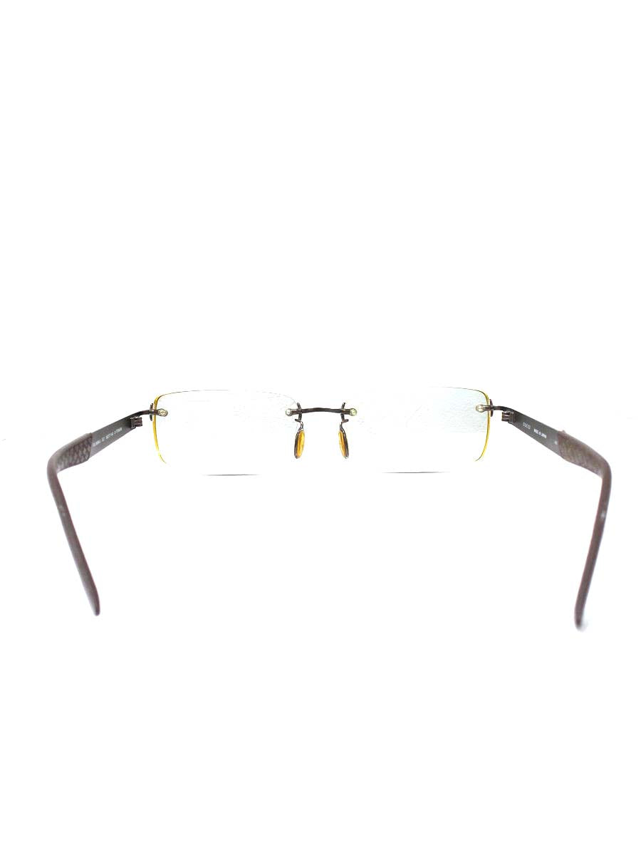 グッチ シェリーライン GG9696/J メガネ ブラウン メタルフレーム リムレス スクエア IT3ZE25660AW