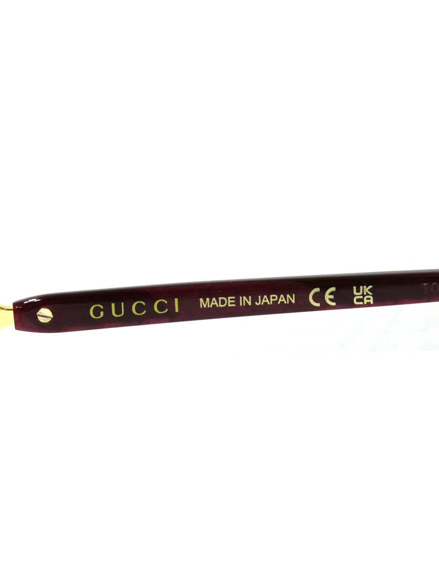 グッチ GG1221O 003 メガネ ワインレッド リムレス オーバル ITE71XG9WXOG
