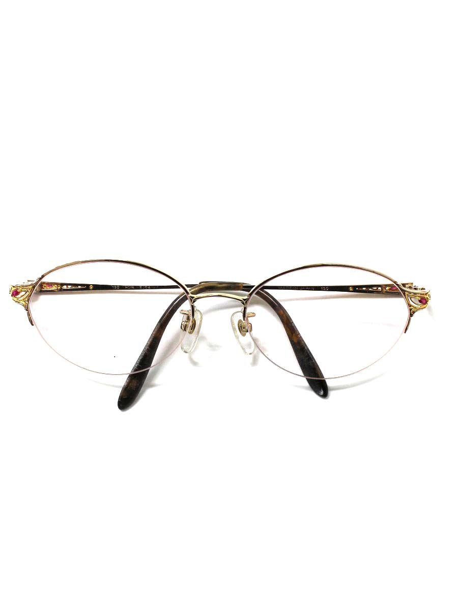 ホヤ EJ54 眼鏡 ゴールド ラインストーン IT58N8FFI9XQ