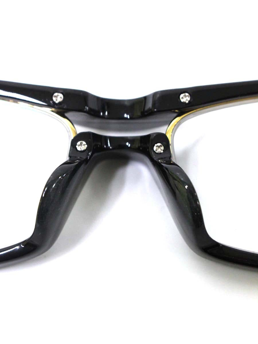 レスザンヒューマン 195 メガネ ブラック 無地 セルフレーム フルリム スクエア IT9CHZXYJKUK