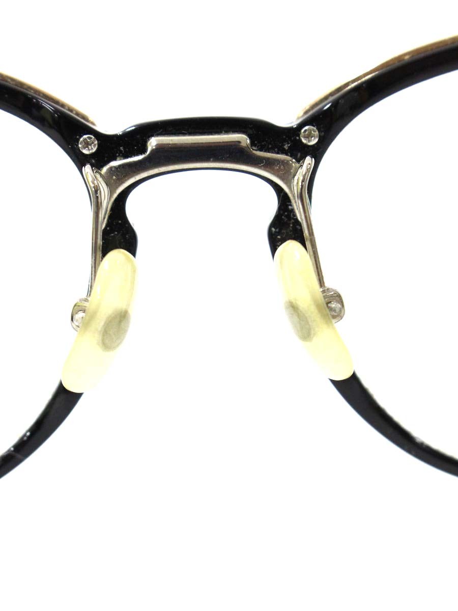 フォーナインズ M-104 メガネ ブラック/ゴールド コンビフレーム フルリム ウェリントン ITS57ESISA7S