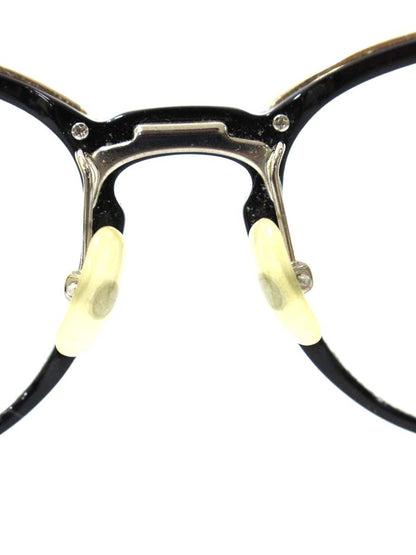 フォーナインズ M-104 メガネ ブラック/ゴールド コンビフレーム フルリム ウェリントン ITS57ESISA7S