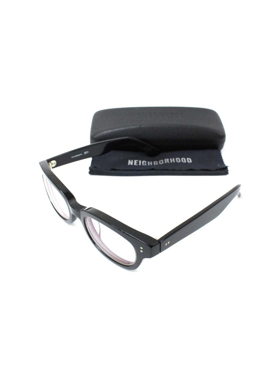 ネイバーフッド TRAMP トランプ メガネ ブラック エフェクター コラボ セルフレーム スクエア ITG3ZQW6OMZ3