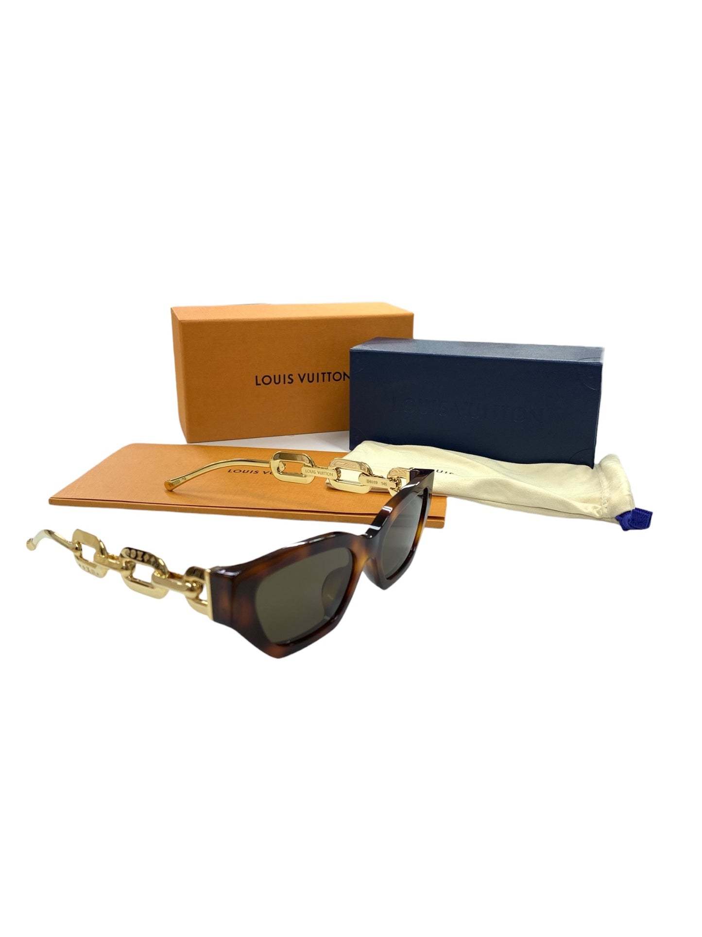 ルイヴィトン LVエッジ キャットアイ Z1474E サングラス ブラウン コンビフレーム フォックスシェイプ べっ甲柄 IT9CJQE5EGBK