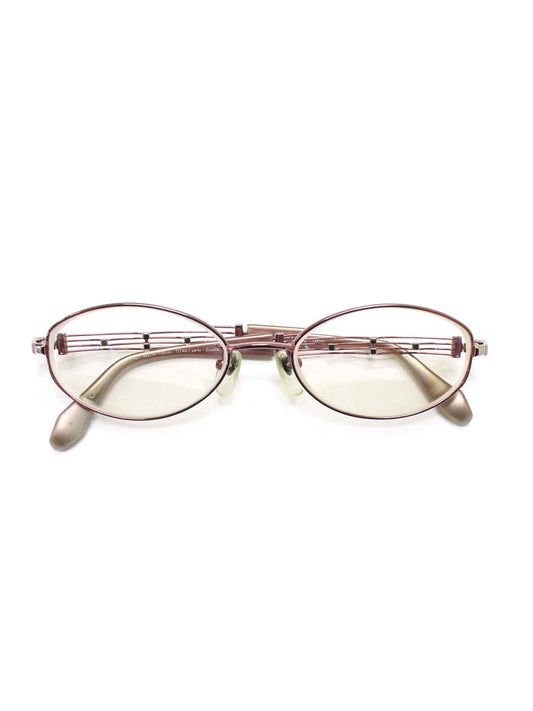 ラインアートシャルマン XL-1048-RO メガネ レッド チタンフレーム フルリム オーバル IT5B3QI7QZES