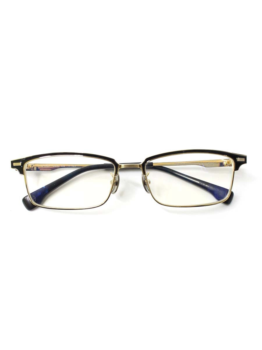 フォーナインズ S-916T メガネ ゴールド/ブラック メタルフレーム フルリム フルメタルサーモントスタイル ITYRPS7CYBE4
