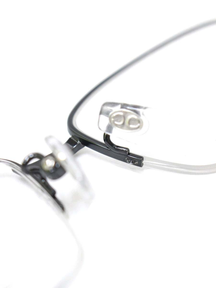 ラインアートシャルマン XL1859 メガネ ブラック/シルバー メタルフレーム ハーフリム スクエア ITWCEOIGKJS8