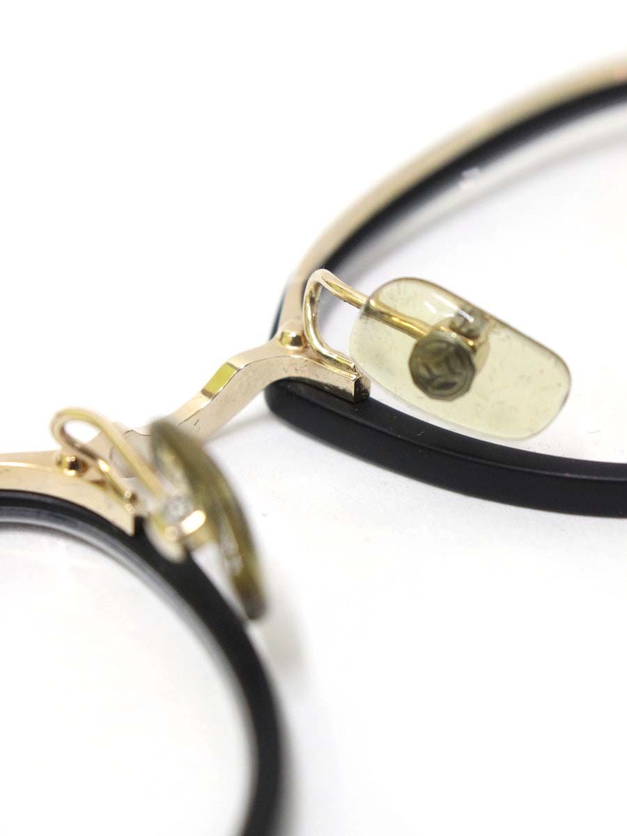 フォーナインズ M-80/9101 メガネ ブラック/ゴールド コンビフレーム フルリム ウェリントン ITMDDSTJFB6C