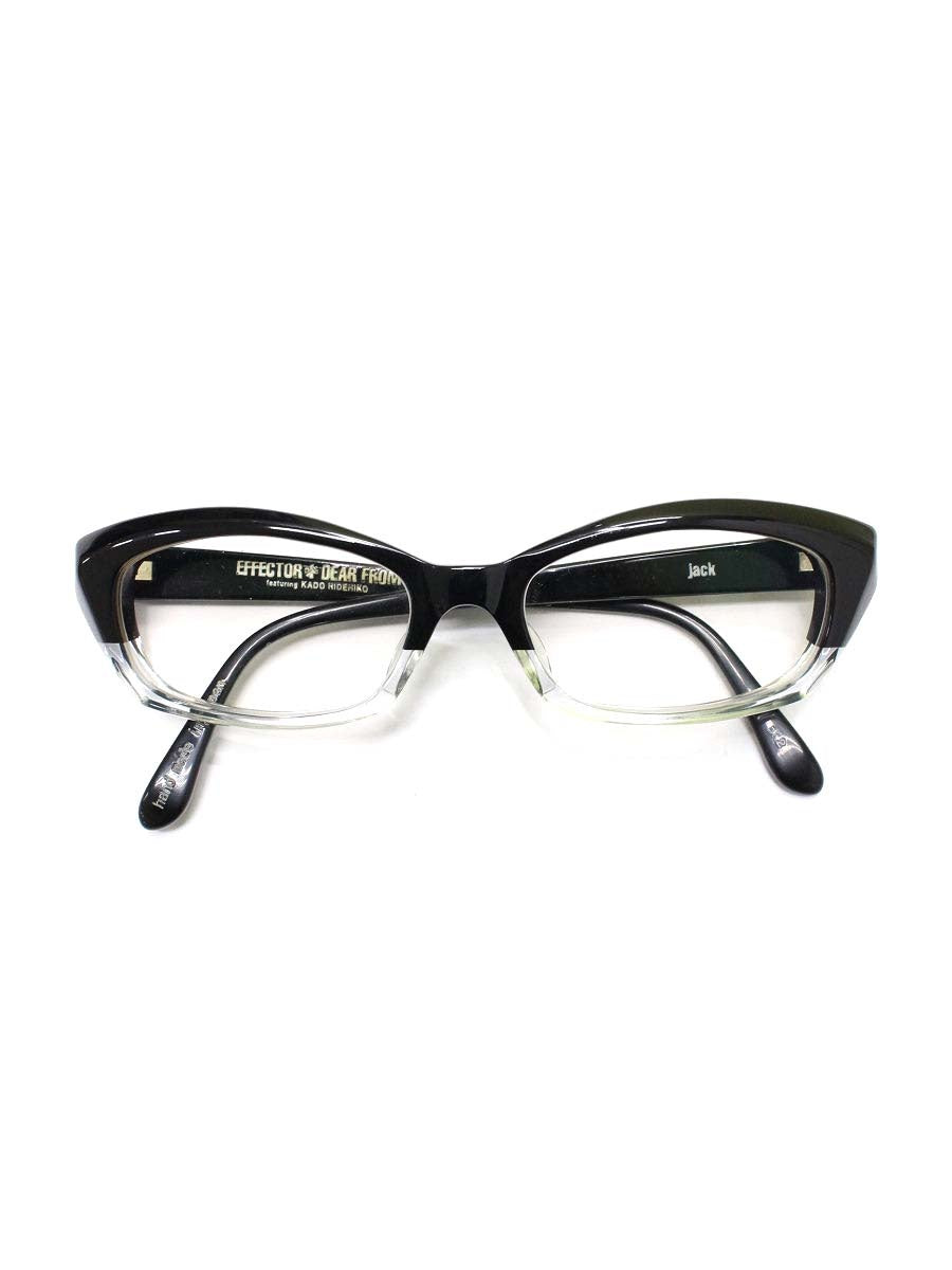 エフェクター jack ジャック メガネ ブラック/クリア セルフレーム スクエア IT24IYGEYCIF