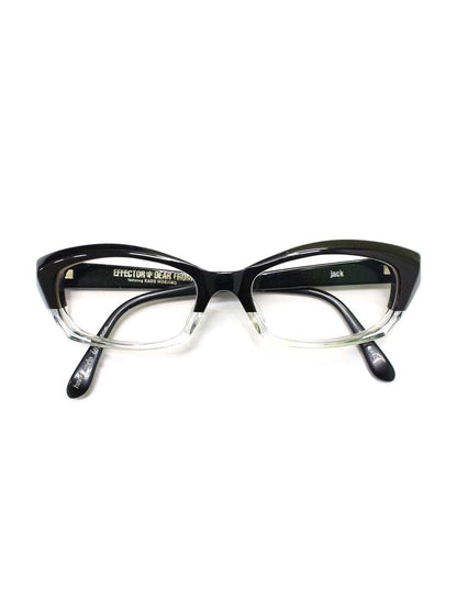 エフェクター jack ジャック メガネ ブラック/クリア セルフレーム スクエア IT24IYGEYCIF