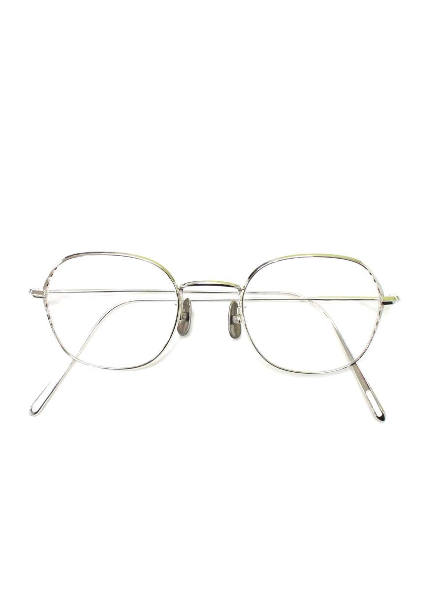 ユウイチトヤマ U-103 メガネ シルバー メタルフレーム フルリム ボストン IT3LNNV6BZGG