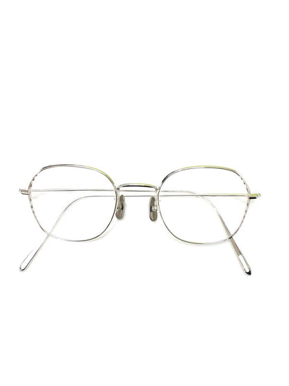 ユウイチトヤマ U-103 メガネ シルバー メタルフレーム フルリム ボストン IT3LNNV6BZGG