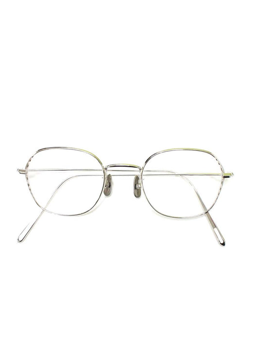 ユウイチトヤマ U-103 メガネ シルバー メタルフレーム フルリム ボストン IT3LNNV6BZGG
