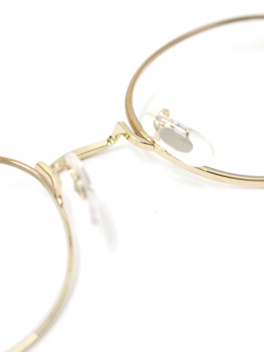 アンティミテ INE-1005 メガネ ゴールド/ミルクピンクハーフ INTIMITE BY EYEVAN アイヴァン メタルフレーム フルリム ラウンド ITAYM1K1SGSC