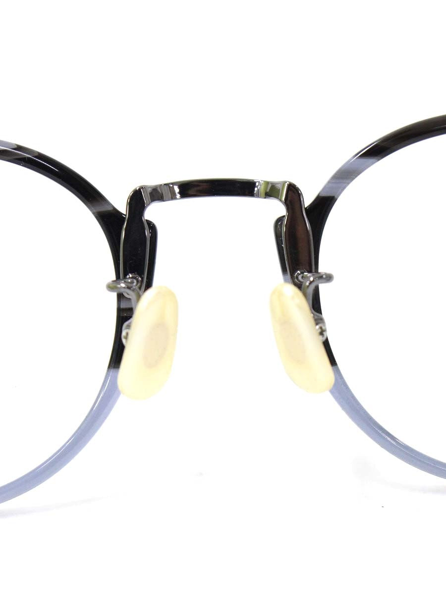 ユウイチトヤマ UF0-028 メガネ グレーササハーフ/グレー コンビフレーム フルリム ボストン IT6EQEPFSLI0