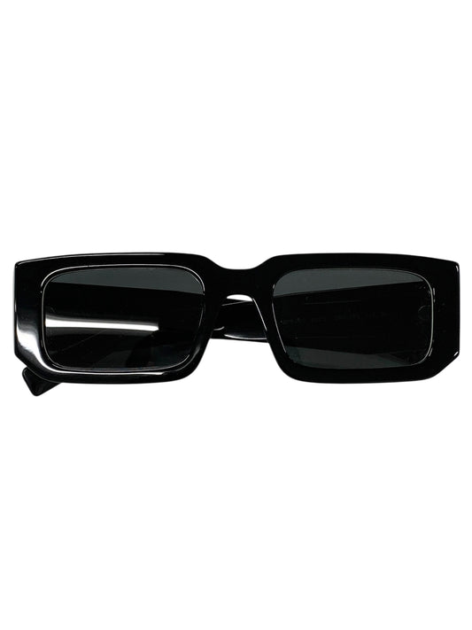 プラダ SPR06Y サングラス ブラック 16K2K1 ロゴ セルフレーム フルリム スクエア ITXNU3NZSSH8