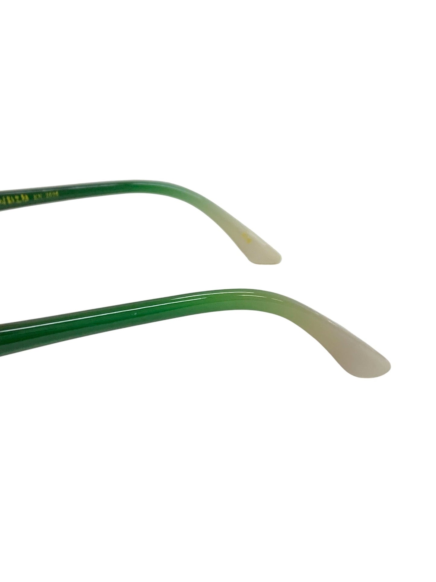 中村勘三郎 KN-2626 C-2 眼鏡 ゴールド/グリーン シープホーン メタルコンビ ハーフリム オーバル IT3CCY3M74P6