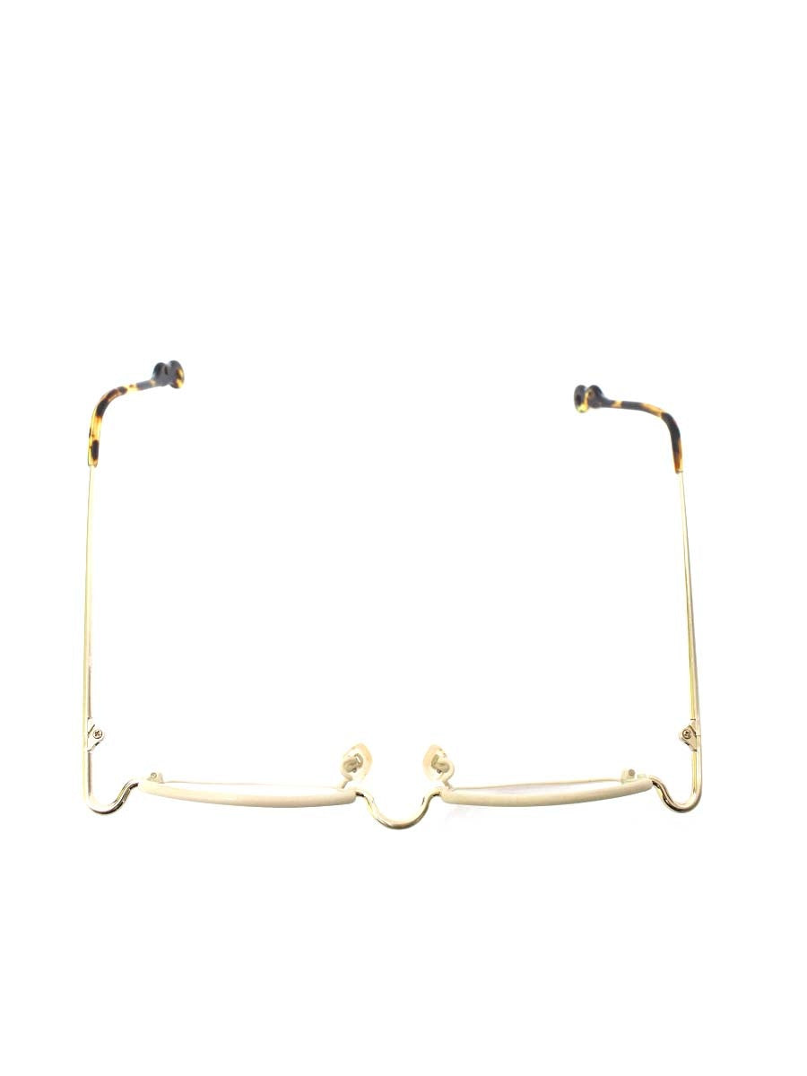 ヴィオルー “B”asic Masako メガネ ベージュ/ゴールド/ブラウン メタルフレーム フルリム IT6CCKK3V8PW