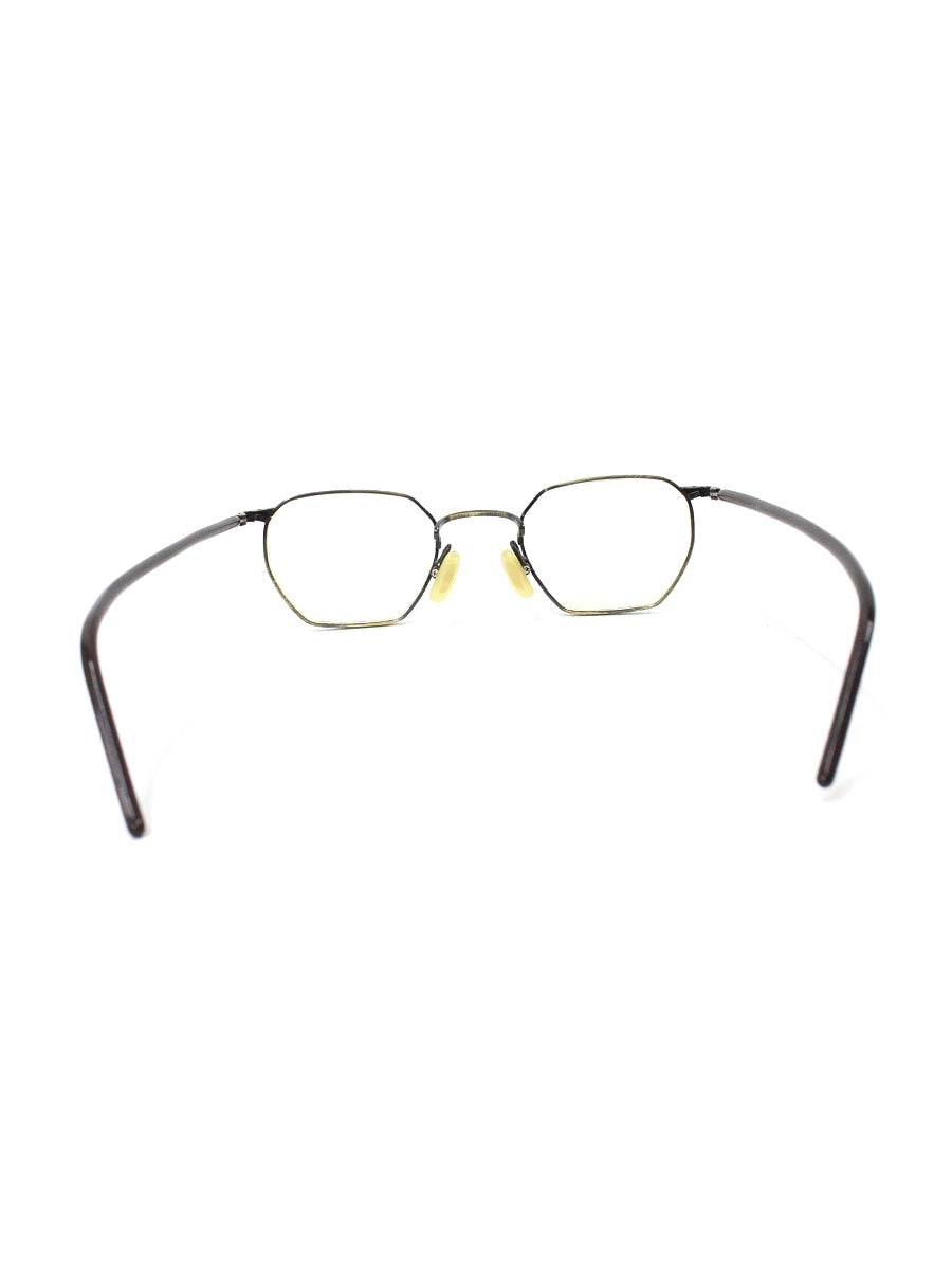 金子眼鏡 メガネ アンティークゴールド/ブラウン VINTAGE コンビ メタルフレーム IT3LNLPEZBD2