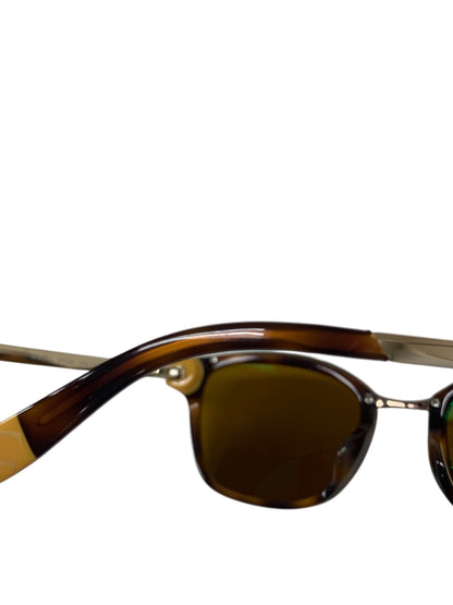 フルラ SFU115J サングラス ブラウン コンビフレーム フルリム ウェリントン ITUQC0DJD8VG