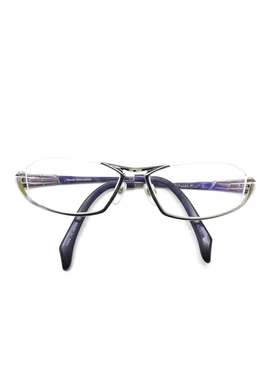 マサキマツシマ MF-1214 メガネ ガンメタル シルバー メタルフレーム ハーフリム スクエア COL.2 ITZ8OSNOOC5C