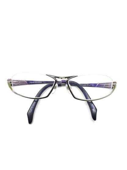 マサキマツシマ MF-1214 メガネ ガンメタル シルバー メタルフレーム ハーフリム スクエア COL.2 ITZ8OSNOOC5C
