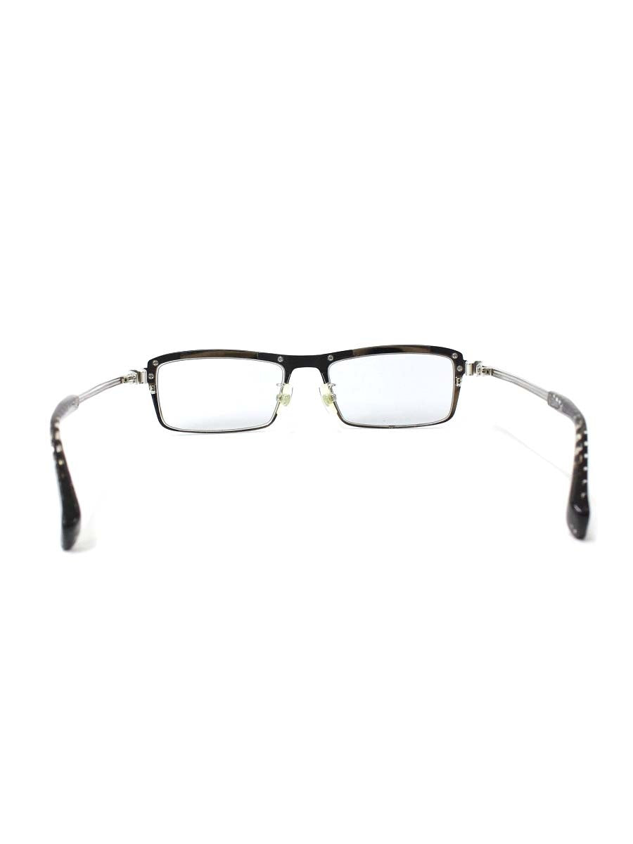 レスザンヒューマン KICK-ASS D'Amico メガネ ブラック/シルバー コンビフレーム フルリム スクエア ITAFEGT7UAJW