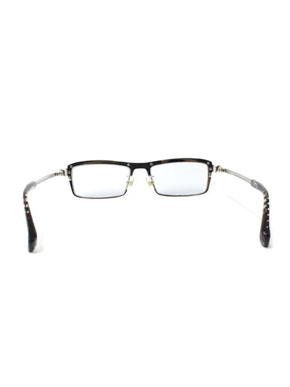 レスザンヒューマン KICK-ASS D'Amico メガネ ブラック/シルバー コンビフレーム フルリム スクエア ITAFEGT7UAJW