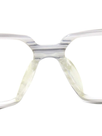 カザール MOD303 メガネ ブラック/シルバー/ホワイト コンビフレーム フルリム スクエア IT1GL9X1RGOE