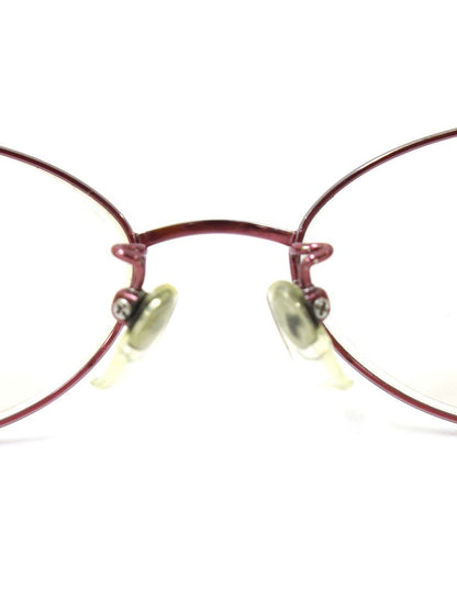 ラインアートシャルマン XL-1048-RO メガネ レッド チタンフレーム フルリム オーバル IT5B3QI7QZES