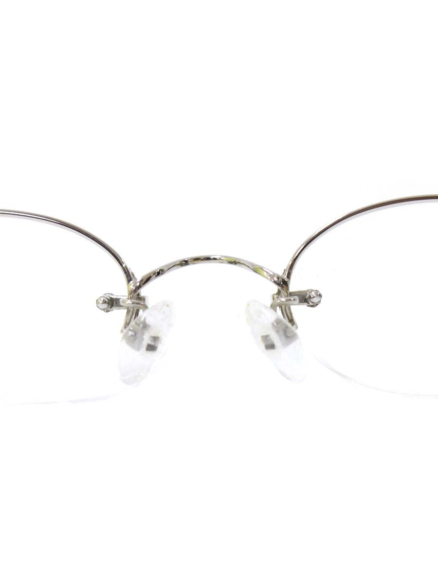 フォーナインズ O-02T メガネ シルバー メタルフレーム ハーフリム ITQIIBBPPYMG