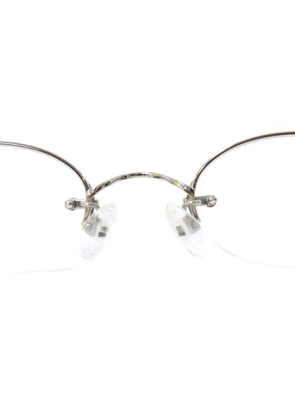 フォーナインズ O-02T メガネ シルバー メタルフレーム ハーフリム ITQIIBBPPYMG