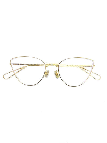 アーレム Place Mireille メガネ ゴールド メタルフレーム(合金＋22Kメッキ) フルリム キャットアイ IT1CVMD94HTO