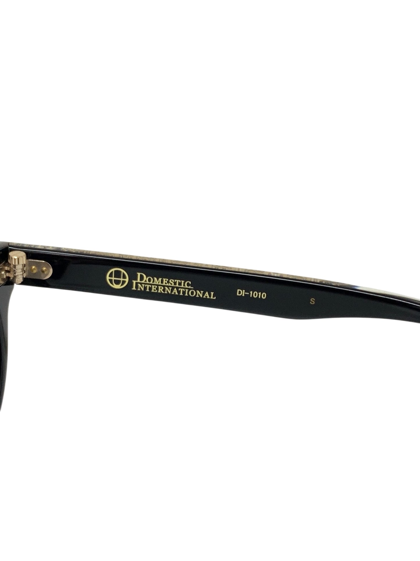 ドメスティックインターナショナル DI-1010S サングラス ブラック セルフレーム フルリム ウェリントンシェイプ ITOORGD5679K