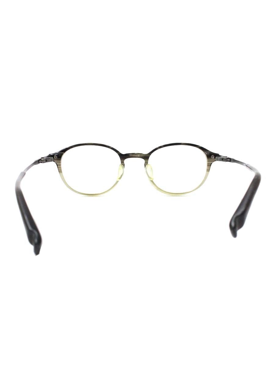 フォーナインズ NPM-17 メガネ スモークササ/アンティークシルバー プラスチック チタン コンビフレーム フルリム ボストン ITK25MU3JXEI