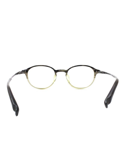 フォーナインズ NPM-17 メガネ スモークササ/アンティークシルバー プラスチック チタン コンビフレーム フルリム ボストン ITK25MU3JXEI